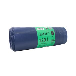 120l Müllbeutel mit Zugband aus Recyclingmaterial (25 Stk.)