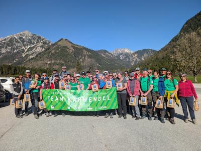 NATURABIOMAT unterstützt das Team Karwendel für eine saubere Bergwelt